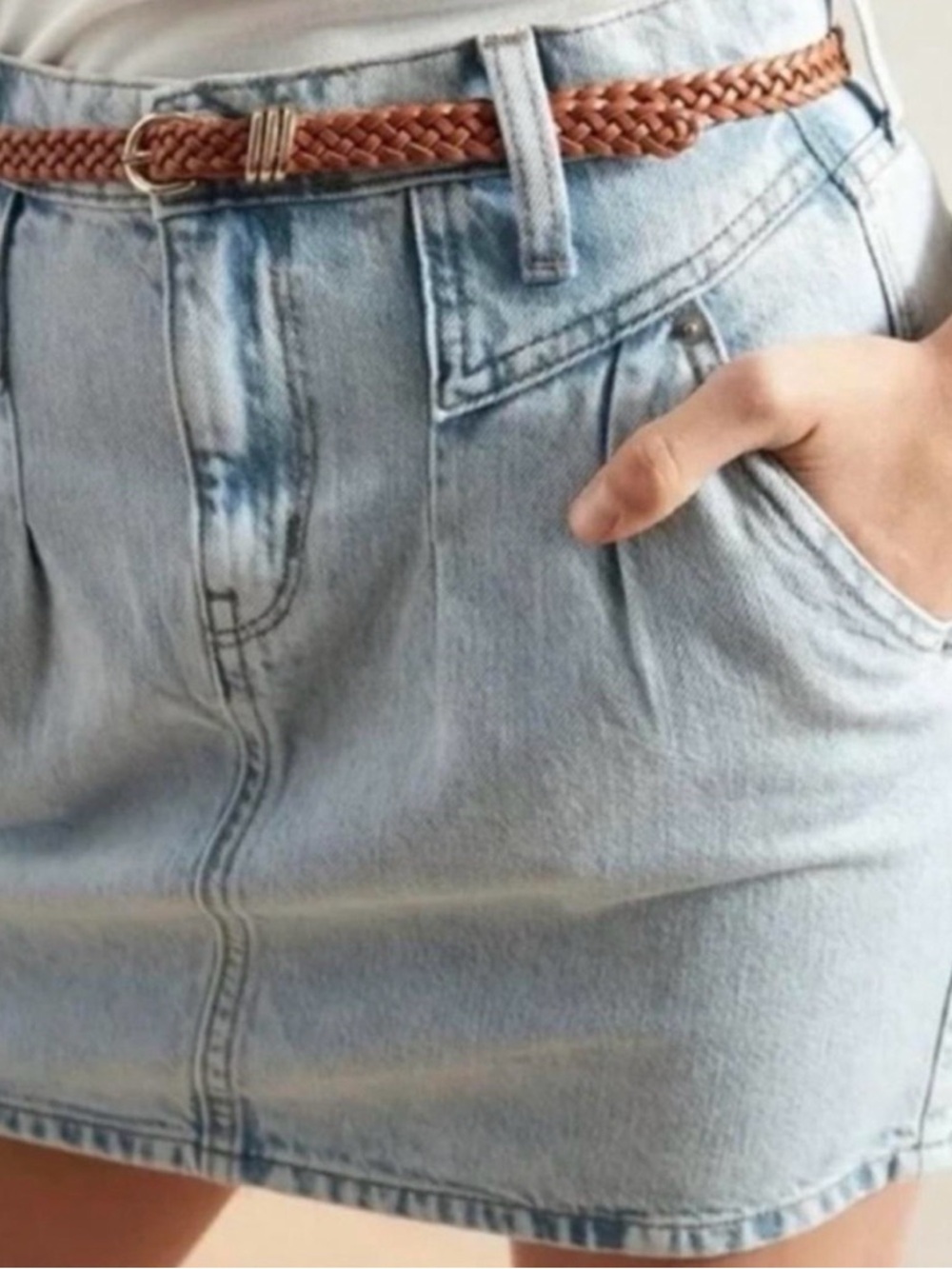 Banana Republic Light Blue Denim Mini Skirt Size 27/4